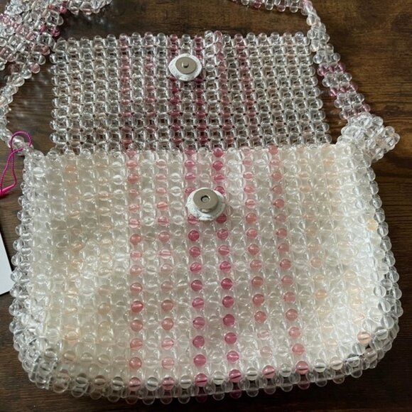 Isaac Mizrahi stunningly beaded Crossbody bag, beautifully detailed NWT Pink - Picture 4 of 12